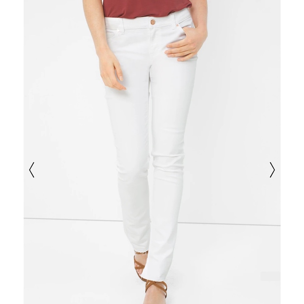 White House Black Market White raw hem jeans